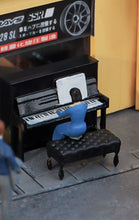 Load image into Gallery viewer, 1:64 Painted Figure Mini Model Miniature Resin Diorama Sand Pianist Lady Piano New