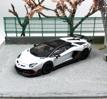 Load image into Gallery viewer, HH 1:64 White Sian Aventador SVJ Racing Sports Model Diecast Metal Car New