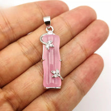 Load image into Gallery viewer, Nature Jade Bamboo Pendant Necklace Gift Jewelry charm Blessing Lucky Pink s