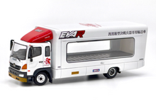 Load image into Gallery viewer, UM 1:64 White 500 HINO EVA Ranger Transporter Truck Model Diecast Metal Car