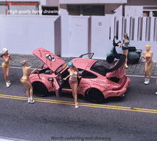 Load image into Gallery viewer, 1:64 Painted Figure Mini Model Miniature Resin Diorama Sand Sexy Lady Hot Girl