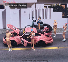 Load image into Gallery viewer, 1:64 Painted Figure Mini Model Miniature Resin Diorama Sand Sexy Lady Hot Girl