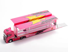 Load image into Gallery viewer, 1:64 Pink Scania S730 Enclosed Double Deck Truck Model Diecast Metal Car BN