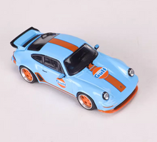 Load image into Gallery viewer, RM 1:64 Blue Gulf Singer Turbo Study 930 Classic Model Diecast Metal Car New