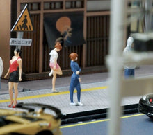 Load image into Gallery viewer, 1:64 Painted Figure Mini Model Toy Miniature Car Scenes Resin Sports Girl Lady