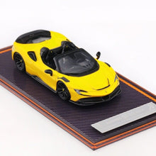 Load image into Gallery viewer, U2 1:64 Yellow SF90 Spider Super Racing Sports Model Diecast Resin Car Box