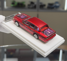 Load image into Gallery viewer, MK 1:64 HEC Red Art Lincoln Town Car Luxury Sedan Model Diecast Metal Car New Collection