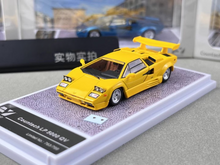 Load image into Gallery viewer, FY 1:64 Yellow Countach LP5000 QV Racing Sports Model Diecast Metal Car New Collection