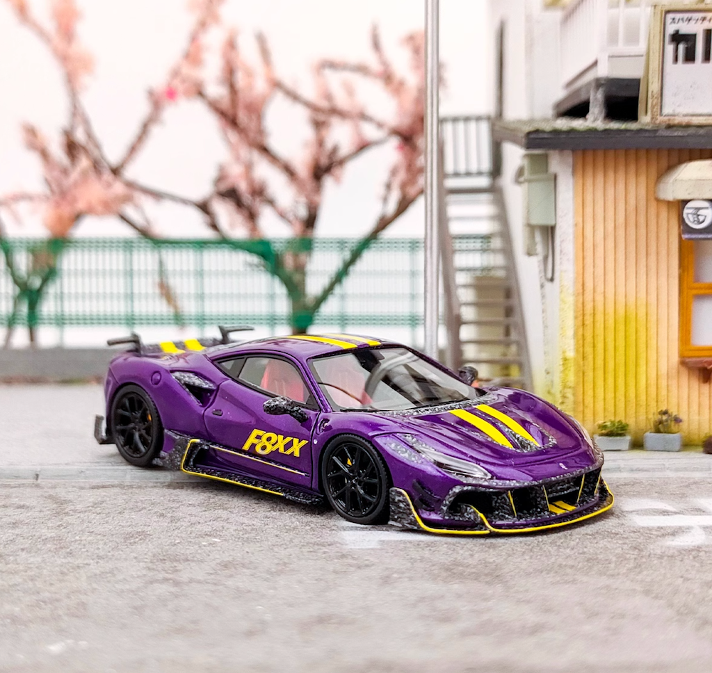 Fuelme 1:64 Purple Mansory F8XX Racing Sports Model Diecast Resin