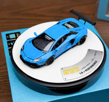 Load image into Gallery viewer, PGM 1:64 Blue Aventador LP700-4 LB Round Sports Model Diecast Metal Car New Collection