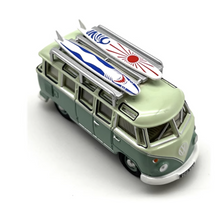 Load image into Gallery viewer, 1:76 Green VW T1 Samba Camper Van Classic Vintage Model Diecast Metal Car