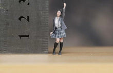 Load image into Gallery viewer, 1:64 Painted Figure Model Miniature Resin Diorama Sand CheerLeading Girl Uniform