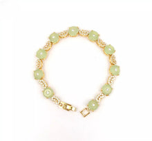 Load image into Gallery viewer, Nature Jade Beaded Bracelet Jewelry Blessing Lucky Fortune Gift For Her Green N