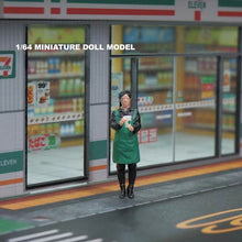 Load image into Gallery viewer, 1:64 Painted Figure Mini Model Miniature Car Scenes Resin Toy Store Sales Girl