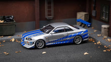 Load image into Gallery viewer, FH 1:64 FNF JDM Silver Skyline GTR R34 Sports Model Diecast Metal Car New Collection