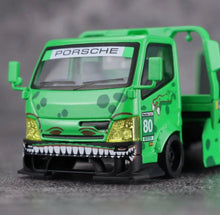 Load image into Gallery viewer, MG 1:64 Green Dinosaur H300 Custom Tow Flatbed Truck Model Diecast Metal Car