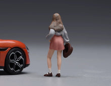 Load image into Gallery viewer, 1:64 Painted Figure Model Miniature Resin Diorama Toy Sand Trendy Walking Girl