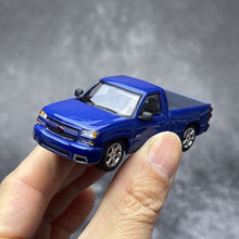 Load image into Gallery viewer, Para 1:64 Blue Silverado Single Cab Pickup Truck Model Diecast Metal Car New Collection