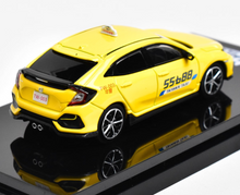 Load image into Gallery viewer, HobbyJapan 1:64 Yellow JDM Civic FK7 Sports Taxi Model Diecast Metal Car New Collection