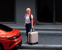 Load image into Gallery viewer, 1:64 Painted Figure Model Miniature Resin Diorama Toy Sand Woman With Luggage