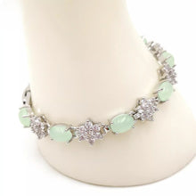 Load image into Gallery viewer, Nature Jade Beaded Bracelet Jewelry Blessing Lucky Fortune Gift For Her Lime ss