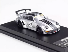 Load image into Gallery viewer, WU 1:64 Silver RWB 964 #27 Classic Racing Sports Model Diecast Metal Car New Collection