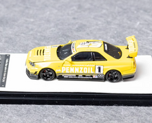 Load image into Gallery viewer, TM 1:64 Yellow Skyline GTR R34 Nismo Sports Model Diecast Metal Car New Collection