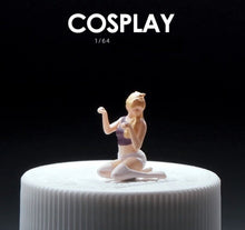 Load image into Gallery viewer, 1:64 Painted Figure Mini Model Toy Miniature Car Scenes Resin Cat Woman Hot Lady
