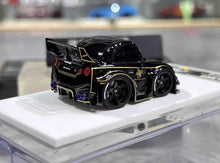 Load image into Gallery viewer, KR 1:64 Black LBWK GTR R35 Cute Q Sports Model Diecast Resin Car New Collection