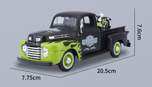 Load image into Gallery viewer, Maisto 1:24 1948 FL Panhead F1 Pickup Truck Motorcycle Model Toy Metal Car BN