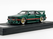 Load image into Gallery viewer, NA 1:64 Green E30 Coupe Pandem Widebody Sports Model Diecast Resin Car New Collection