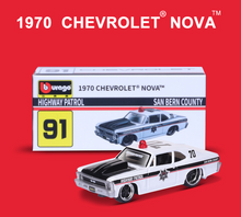 Load image into Gallery viewer, Bburago 1:64 1970 Nova Highway Patrol Police Model Toy Diecast Metal Car
