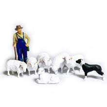 Load image into Gallery viewer, 1:64 Painted Figure Mini Model Miniature Resin Diorama Shepherd Sheep Farm Sand