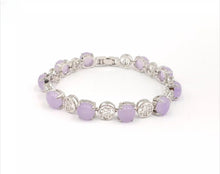 Load image into Gallery viewer, Nature Jade Beaded Bracelet Jewelry Blessing Lucky Fortune Gift For Her Puprle i