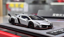 Load image into Gallery viewer, DMH 1:64 Silver Veneno Racing Sports Model Diecast Resin Car BN
