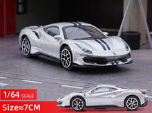 Load image into Gallery viewer, Bburago 1:64 Silver Ferrari 488 Pista Racing Sports Model Toy Metal Car BN