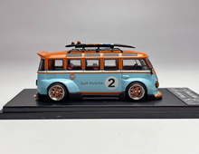 Load image into Gallery viewer, Liberty 1:64 VW T1 Gulf Van Camper Sports Model Diecast Metal Car Box
