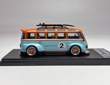 Load image into Gallery viewer, Liberty 1:64 VW T1 Gulf Van Camper Sports Model Diecast Metal Car Box