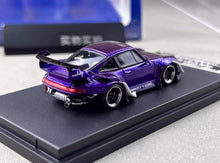 Load image into Gallery viewer, SW 1:64 Purple Army Girl RWB 993 Classic Sports Model Diecast Metal Car BN
