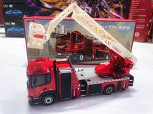 Load image into Gallery viewer, Masdi 1:64 Red Aerial Ladder Fire Engine Truck L32 Model Diecast Metal Car New Collection