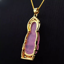 Load image into Gallery viewer, Nature Jade Guanyin Pendant Necklace Gift Jewelry charm Blessing Lucky PINK NEW