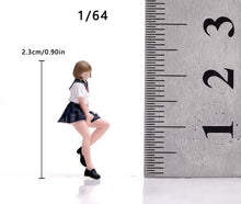 Load image into Gallery viewer, 1:64 Painted Figure Model Miniature Resin Sand Uniform Girl Desk Chair Set