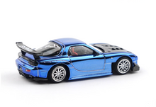 Load image into Gallery viewer, Poprace 1:64 Plating Blue RX7 FD RE Widebody Sport Model Diecast Metal Car New Collection