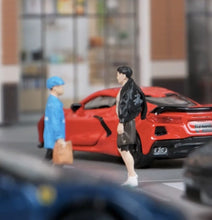 Load image into Gallery viewer, 1:64 Painted Figure Mini Model Miniature Resin Diorama Sand Trendy Man With Coat