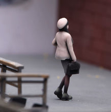 Load image into Gallery viewer, 1:64 Painted Figure Model Miniature Resin Sand Diorama Pretty Girl Lady Beret