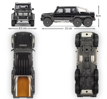 Load image into Gallery viewer, WELLY 1:24 C63 6x6 SUV Pickup Truck Sports Model Diecast Metal Car Display