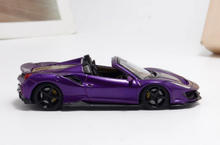 Load image into Gallery viewer, TPC 1:64 Purple Novitec 488 Convertible Sports Model Diecast Metal Car New Collection