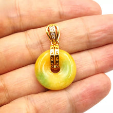 Load image into Gallery viewer, Nature Jade Round Pendant Necklace Gift Jewelry charm Blessing Lucky Accessory D
