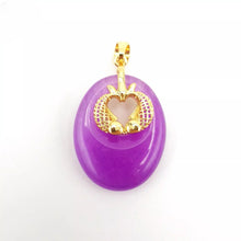 Load image into Gallery viewer, Nature Jade Double Fish Pendant Necklace Gift Jewelry charm Blessing Lucky new b