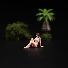 Load image into Gallery viewer, 1:64 Painted Figure Model Miniature Resin Diorama Bikini Girl Beauty Sitting Toy New